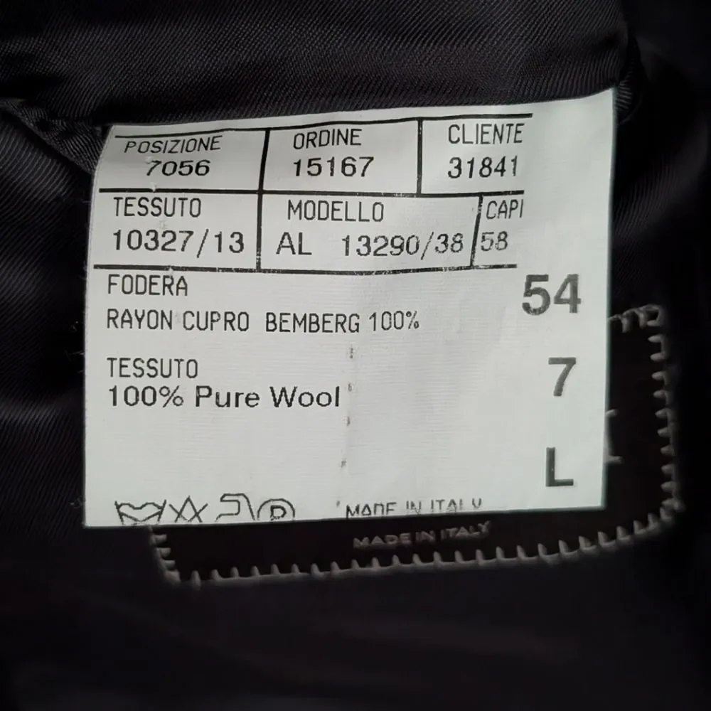Canali Italy Charcoal Grey 100% Pure Wool Blazer Sport Coat EU 54L / US 44L